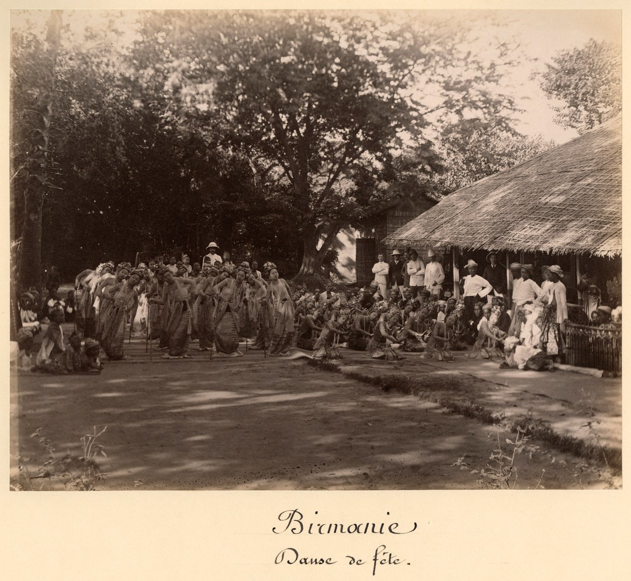 Burmese dancers celebrating, Burma, late 19th century (albumen print)  by English Photographer
