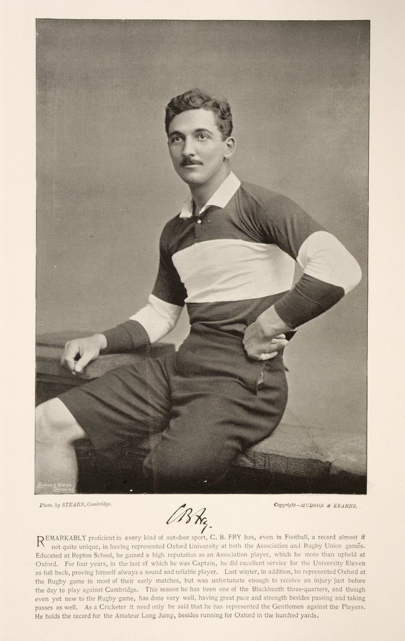 Ünlü Futbolculardan C.B. Fry, 1895 by English Photographer