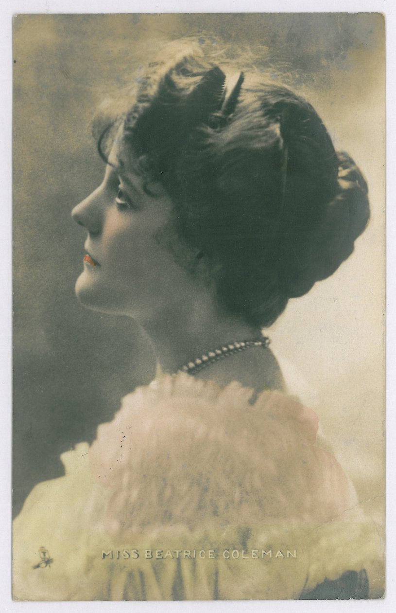 Sahnenin Ünlüleri: Bayan Beatrice Coleman, 1903-08 (renkli fotoğraf) by English Photographer
