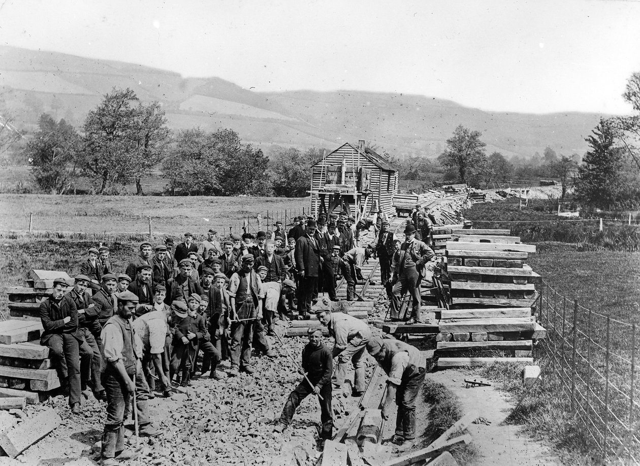 Lynton ve Barnstaple Demiryolu İnşaatı, c.1890-98 by English Photographer