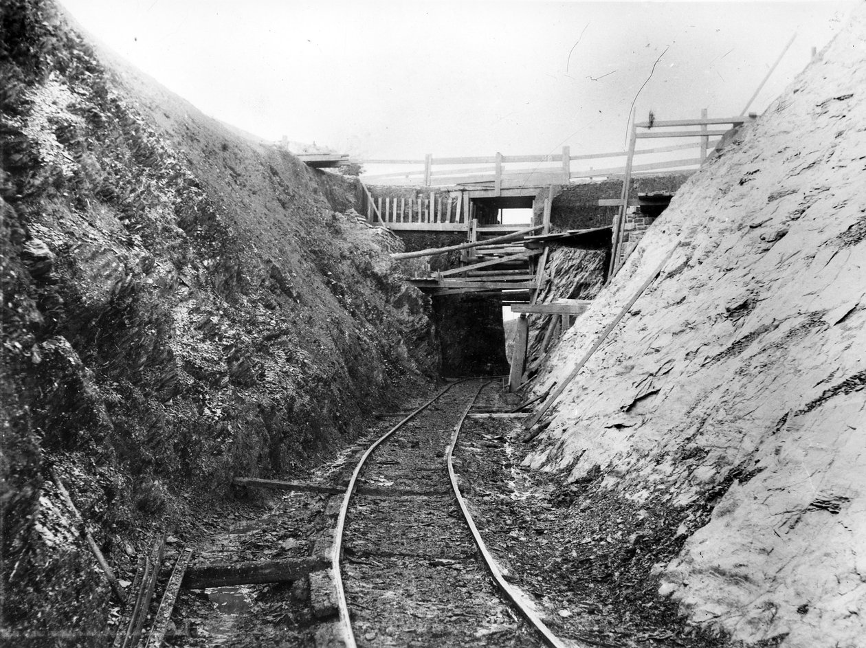 Lynton und Barnstaple Demiryolu İnşaatı, c.1897 by English Photographer