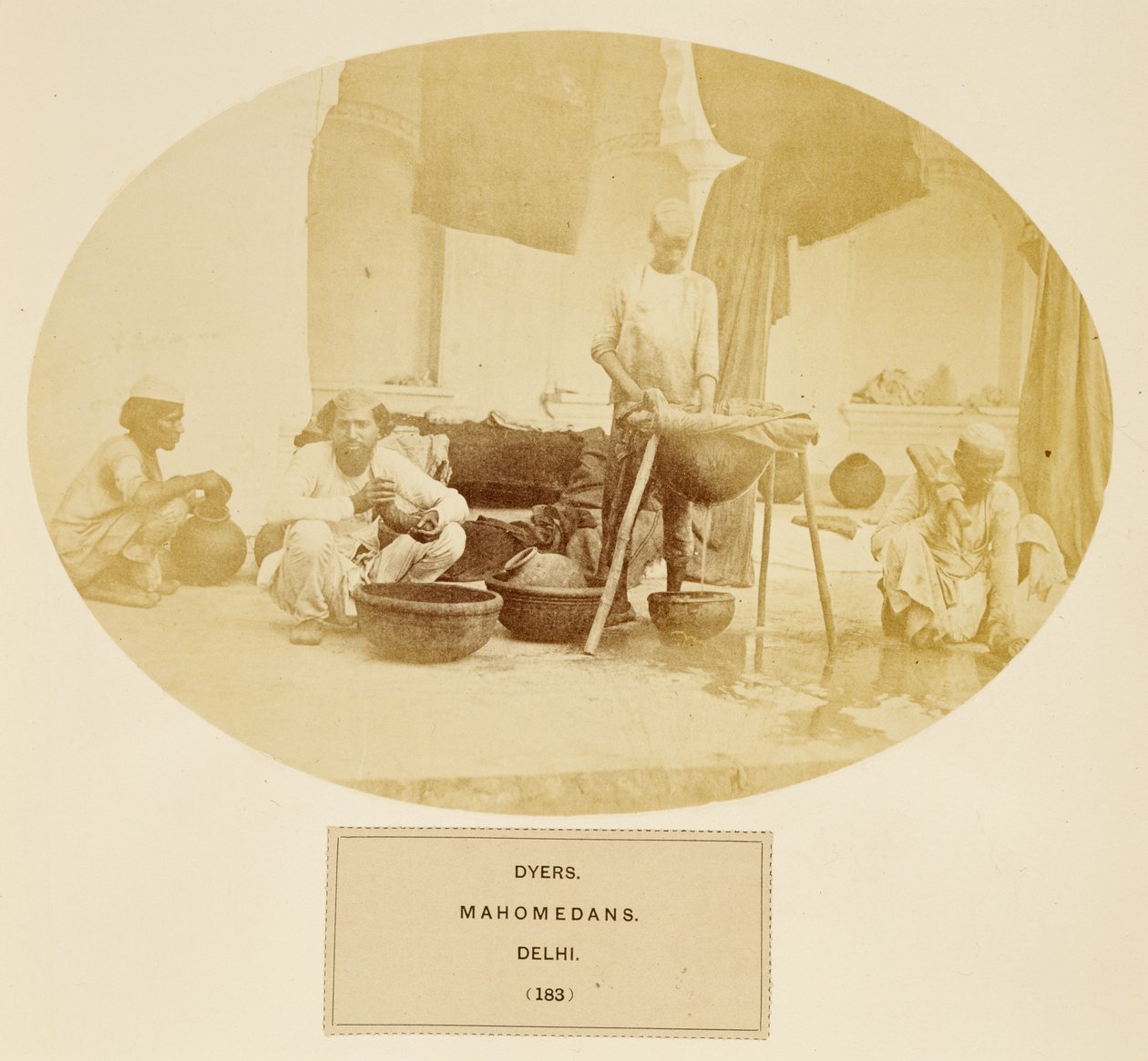 Dyers, Mahomedans, Delhi, from The People of India, J. Forbes Watson, 1868