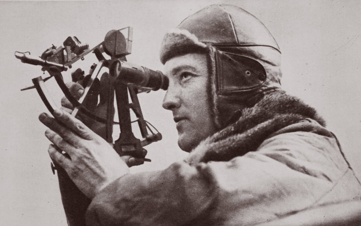 Kuzey Kutbu üzerinde uçuş: Richard E. Byrd, 1926 by English Photographer