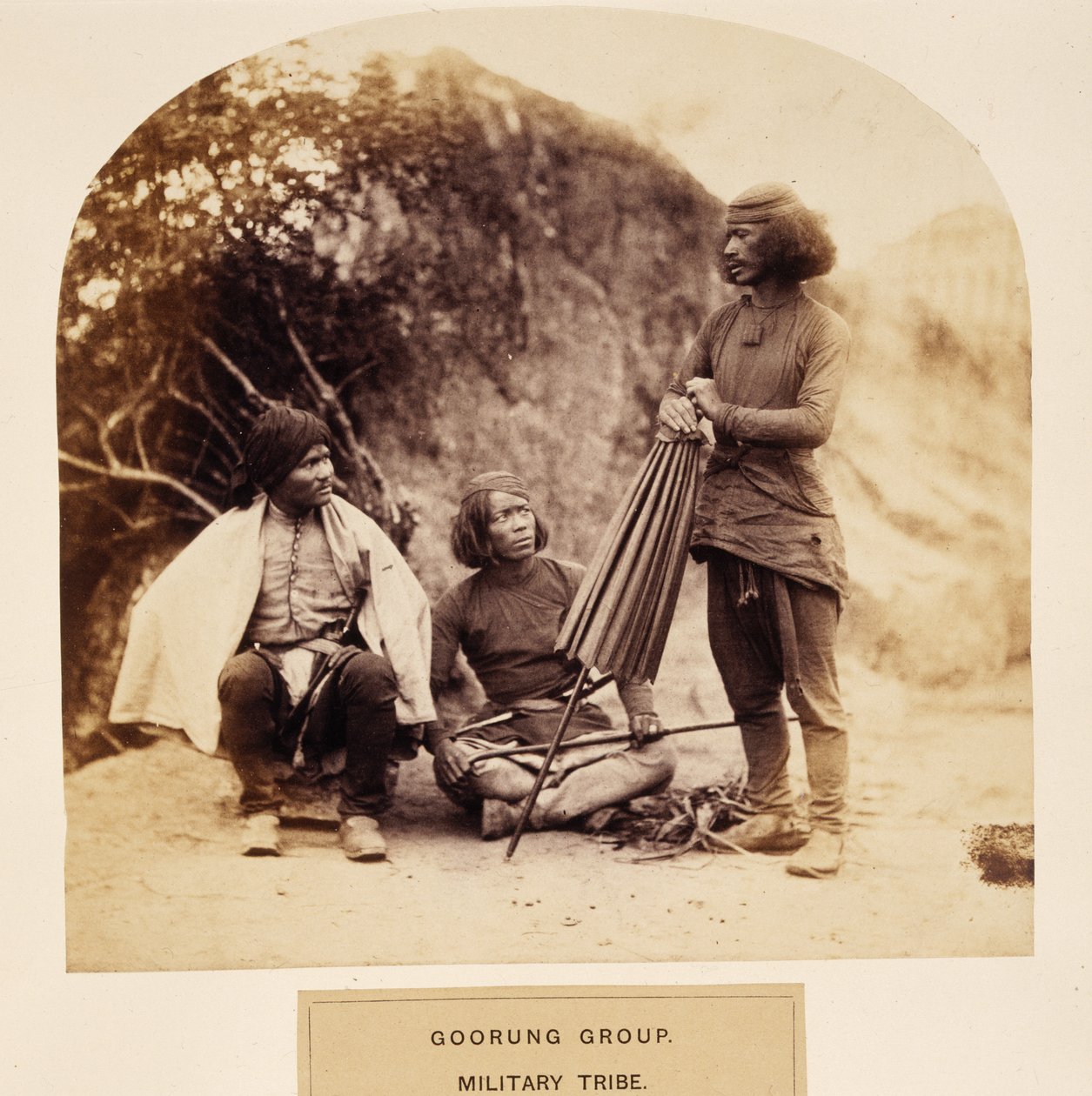 Goorung Group, Military Tribe, Nipal, from The People of India, J. Forbes Watson, 1868