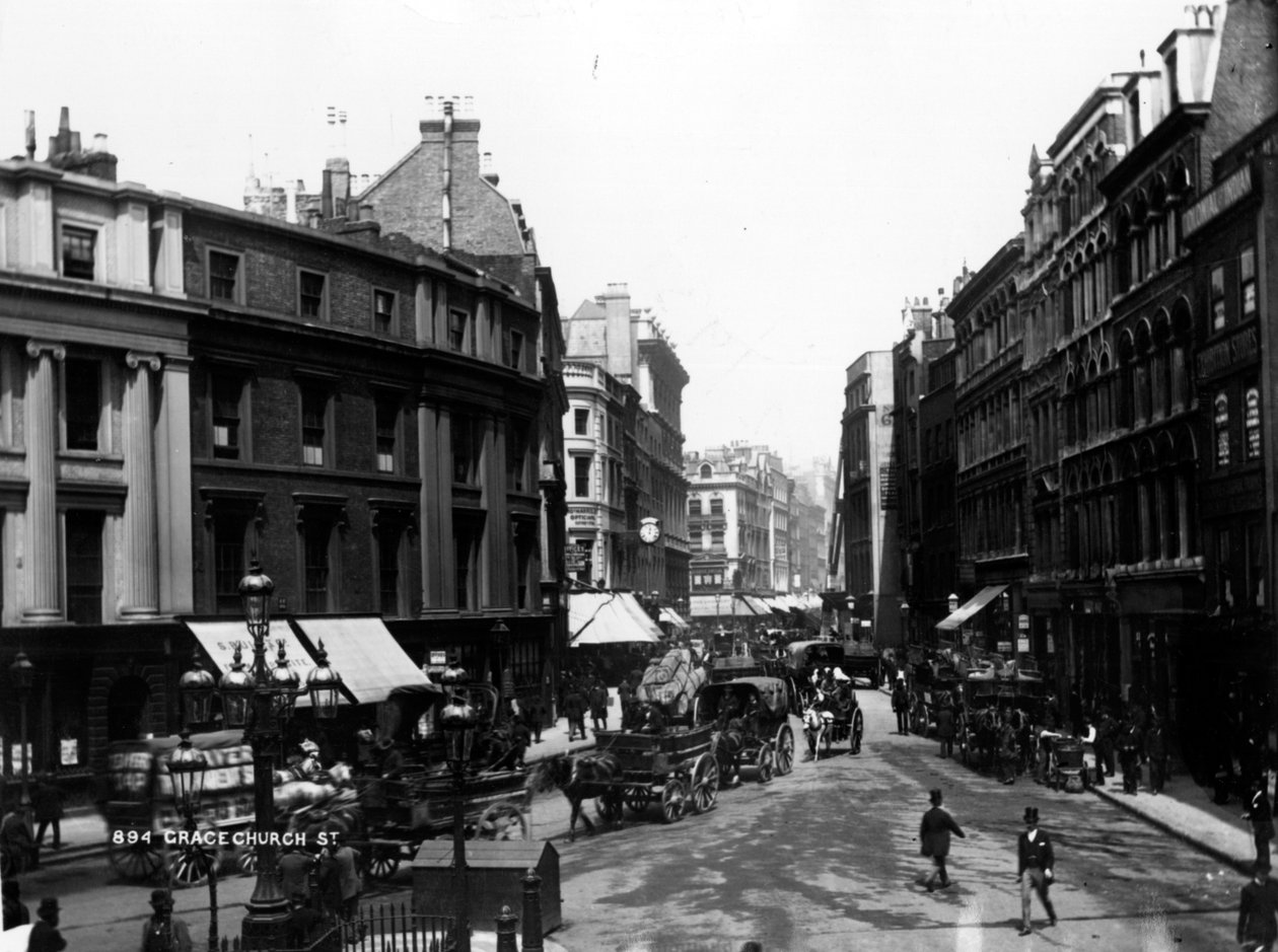 Gracechurch Street, London, c.1890  by English Photographer