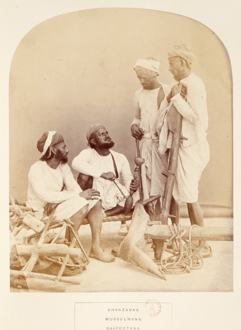 Khanzadas, Mussulmans, Rajpootana, from The People of India, J. Forbes Watson tarafından, 1868
