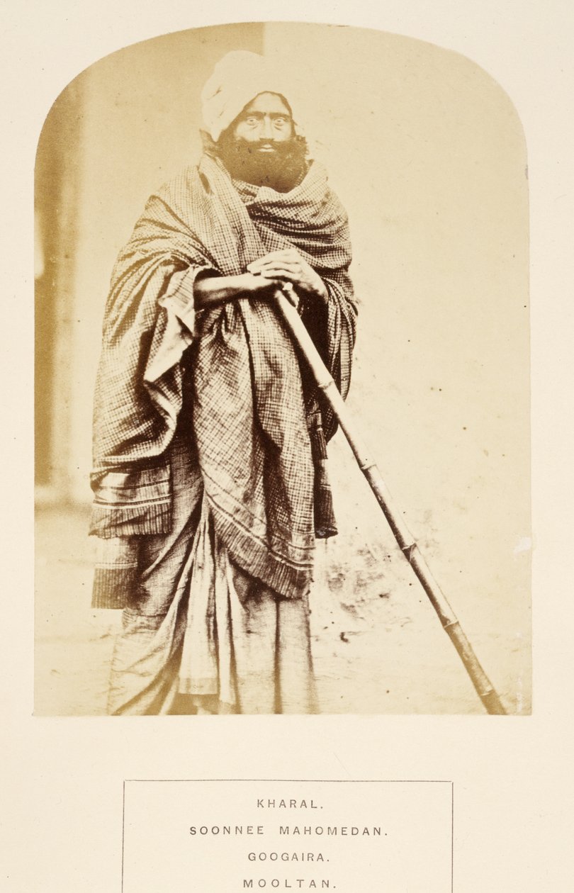 Kharal, Soonnee Mahomedan, Googaira, Mooltan, from The People of India, J. Forbes Watson tarafından, 1868