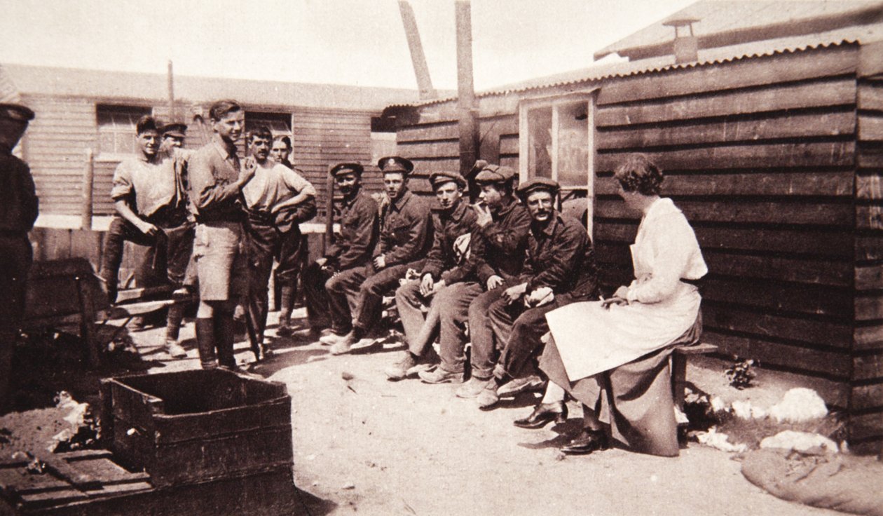 Lady Angela Forbes hamamı ön tarafta, The Illustrated War News, 1916