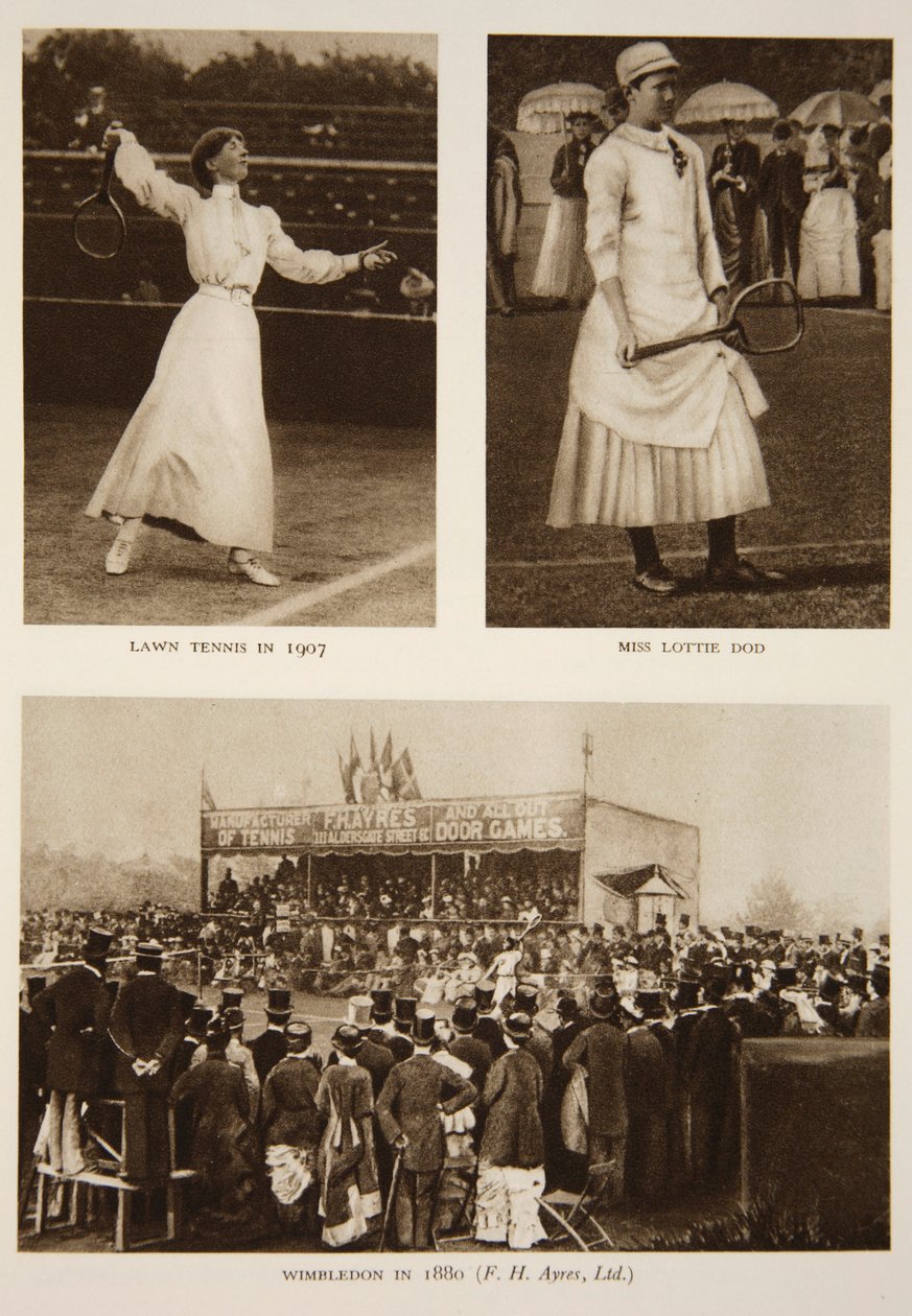 Lawn Tennis 1907, Miss Lottie Dod ve Wimbledon, 1880, The Times