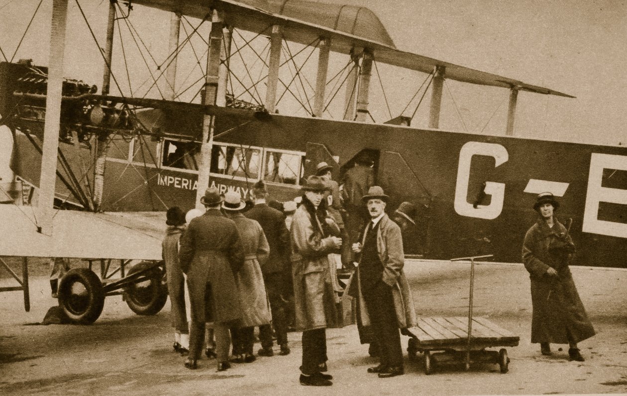 Bir Imperial Airways gemisiyle Paris