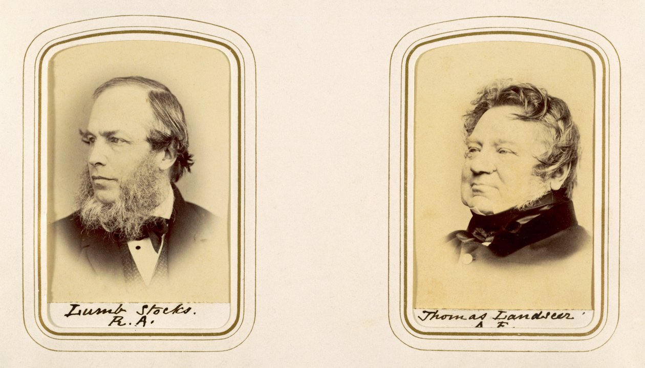 Lumb Stocks ve Thomas Landseer Portreleri (sepya fotoğraf) by English Photographer