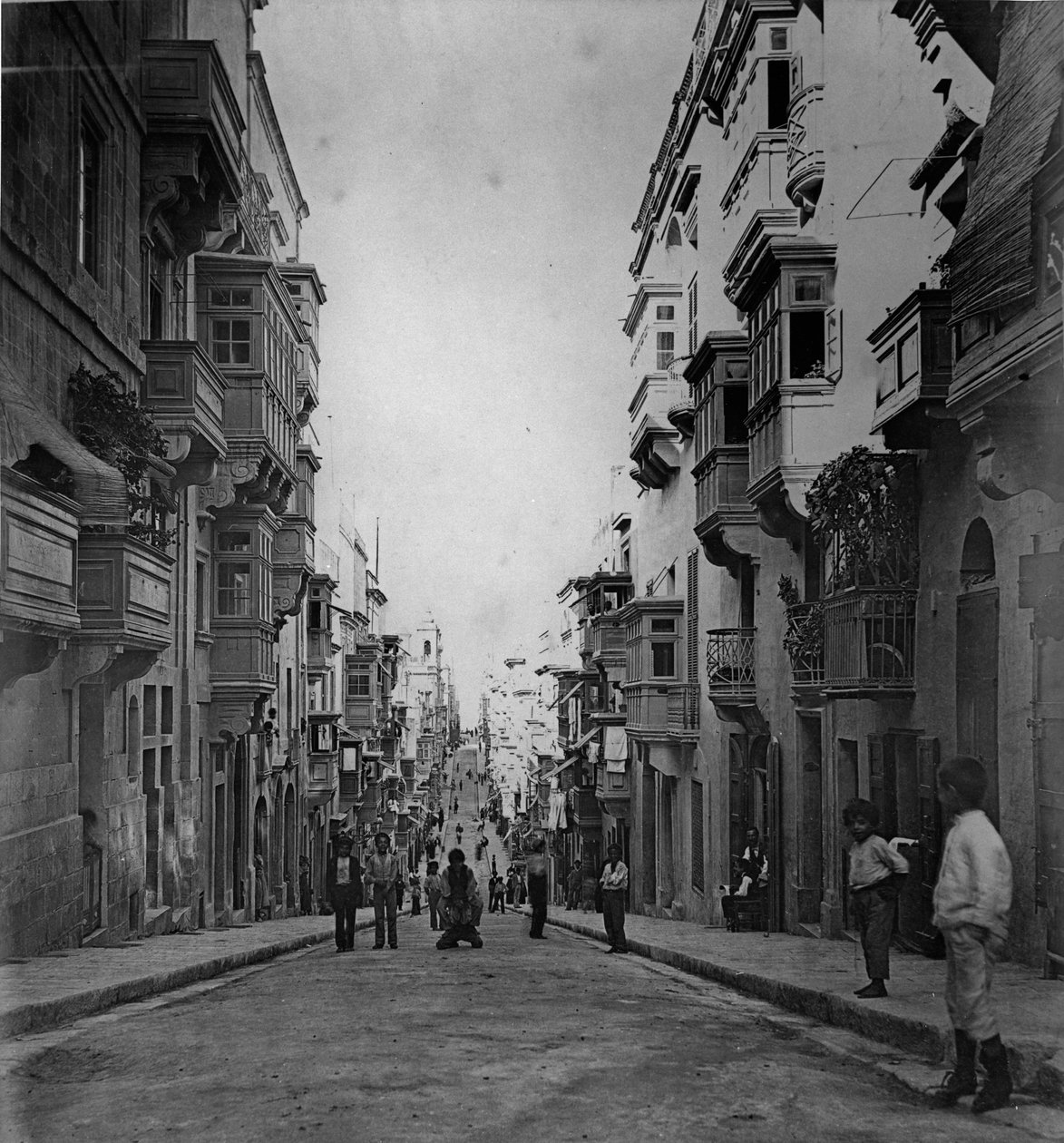 Strade San Paolo, Valetta c.1880-83 by English Photographer
