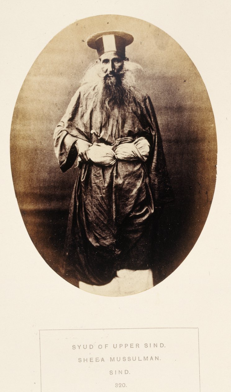 Syud of Upper Sind, Sheea Mussulman, Sind, from The People of India, J. Forbes Watson tarafından, 1868