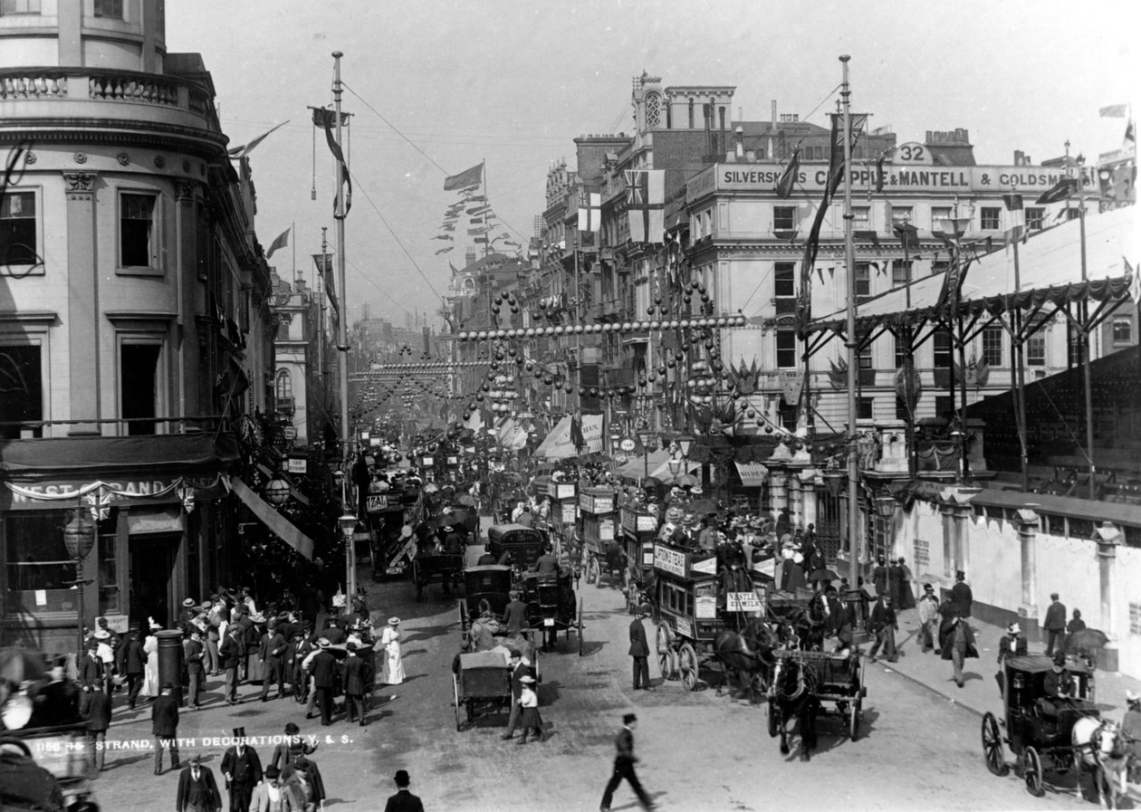 The Strand, Londra, Jübile Süslemeleri, 1897 by English Photographer