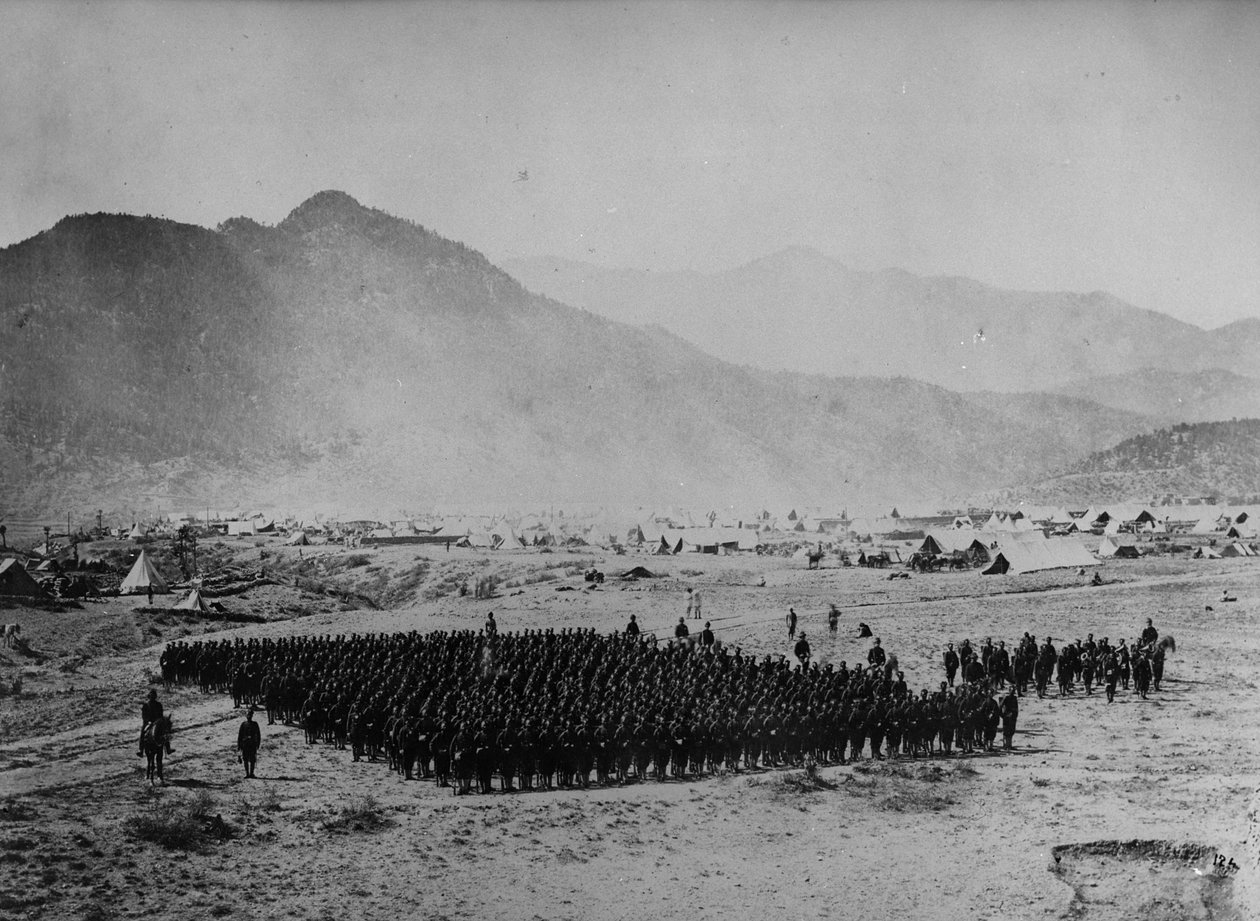 İkinci Anglo-Afgan Savaşı, 1878-80 sırasında oluşumdaki birlikler by English Photographer