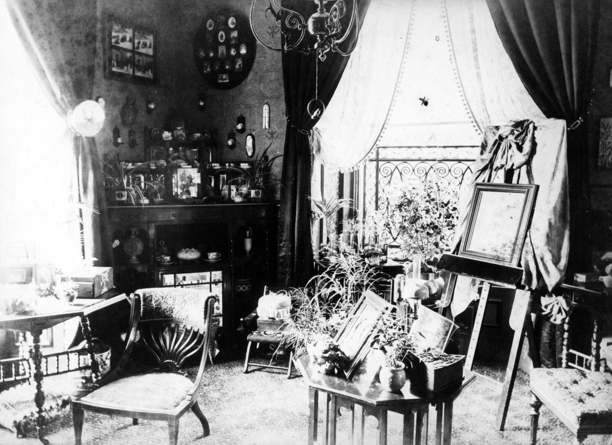 Viktorya Dönemi Çizim Odası, c.1860-99 by English Photographer