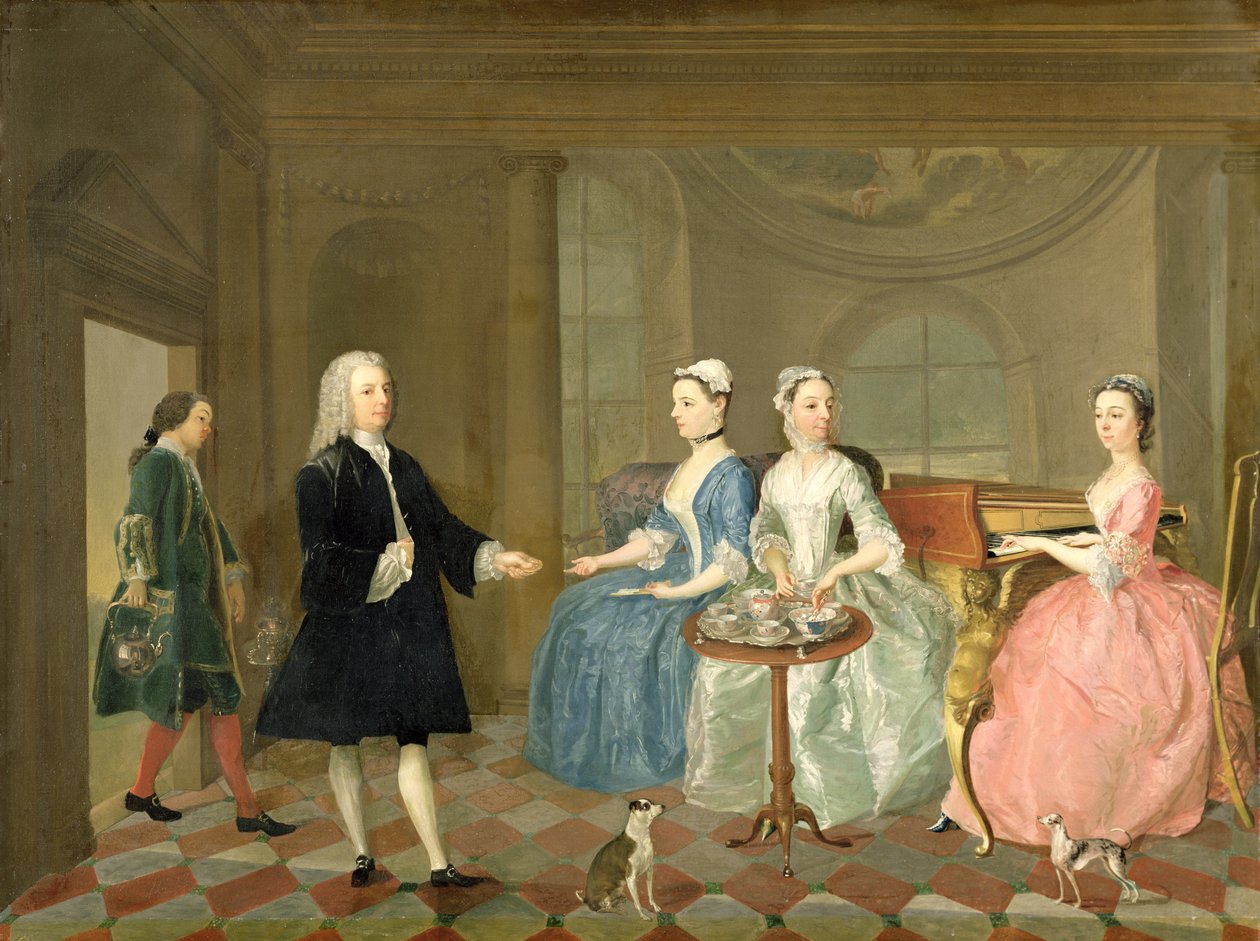 Çay İkram Eden Bir Aile, c.1740-45 by English School