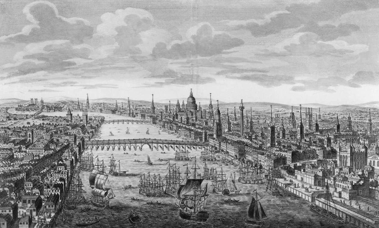 Thames Nehri Yanında Londra Şehri