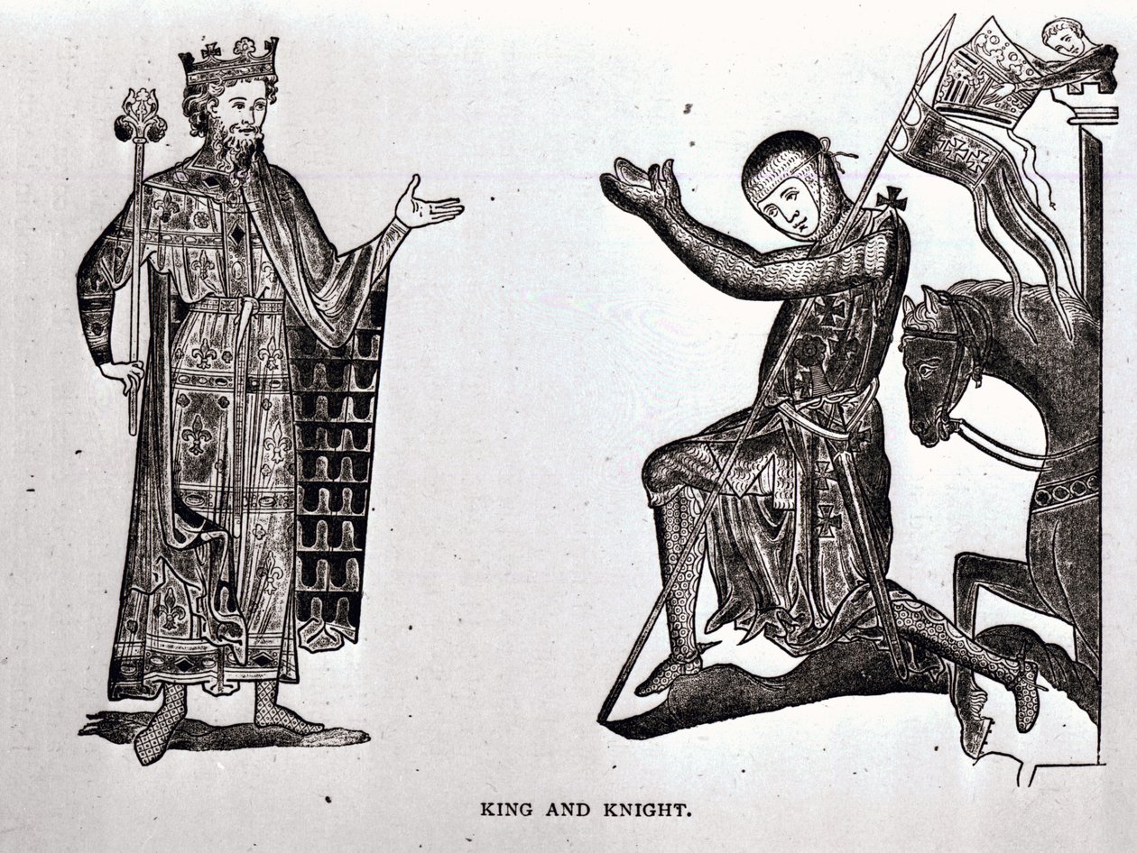 Bir Kral ve Bir Şövalye, T.A. Okçu, bar. Londra, 1894 by English School