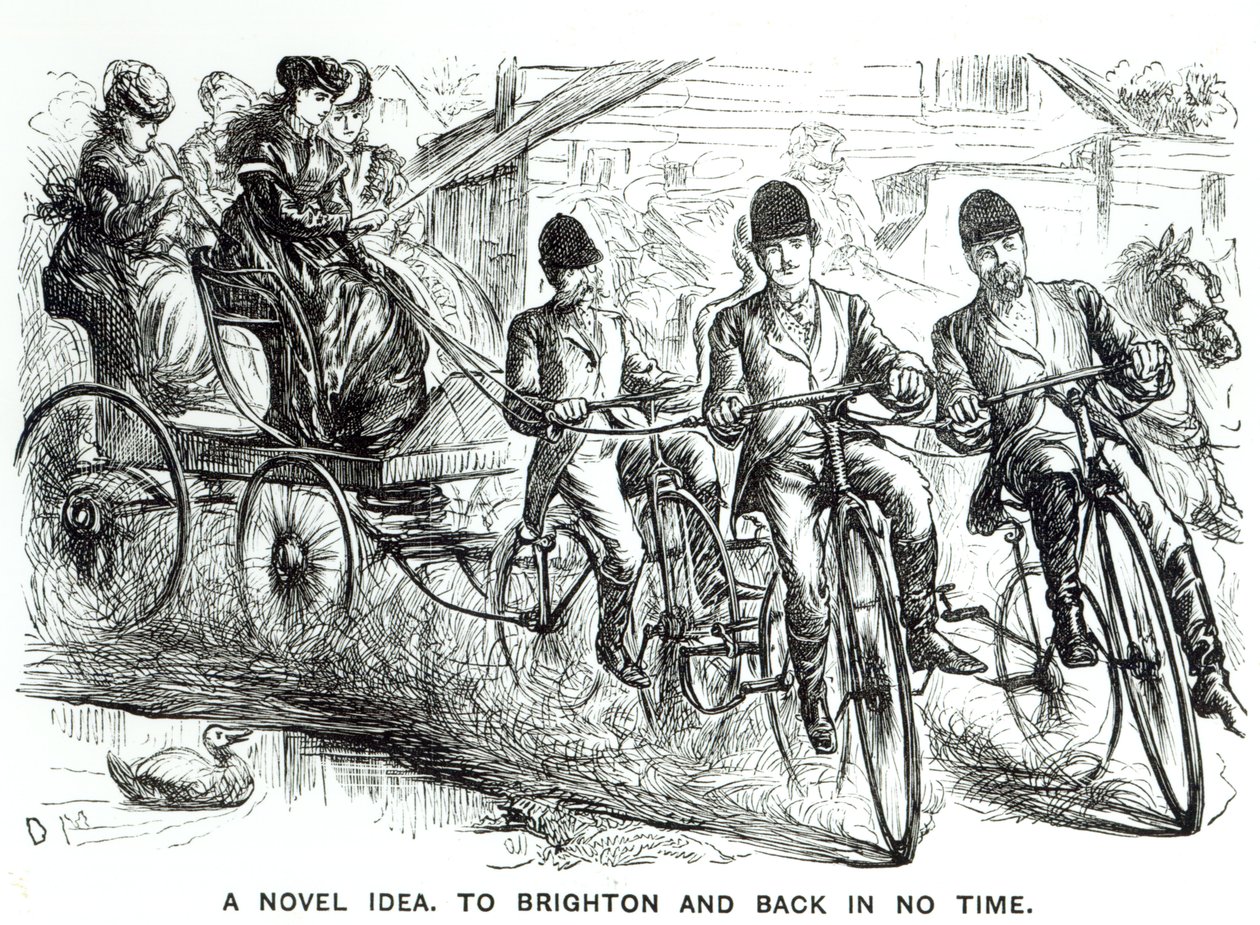 A New way to travel to Brighton, 1864  by English School