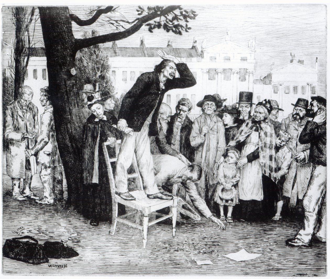 W.Strong tarafından kazınmış Sosyalist Konuşmacı, 1891 by English School