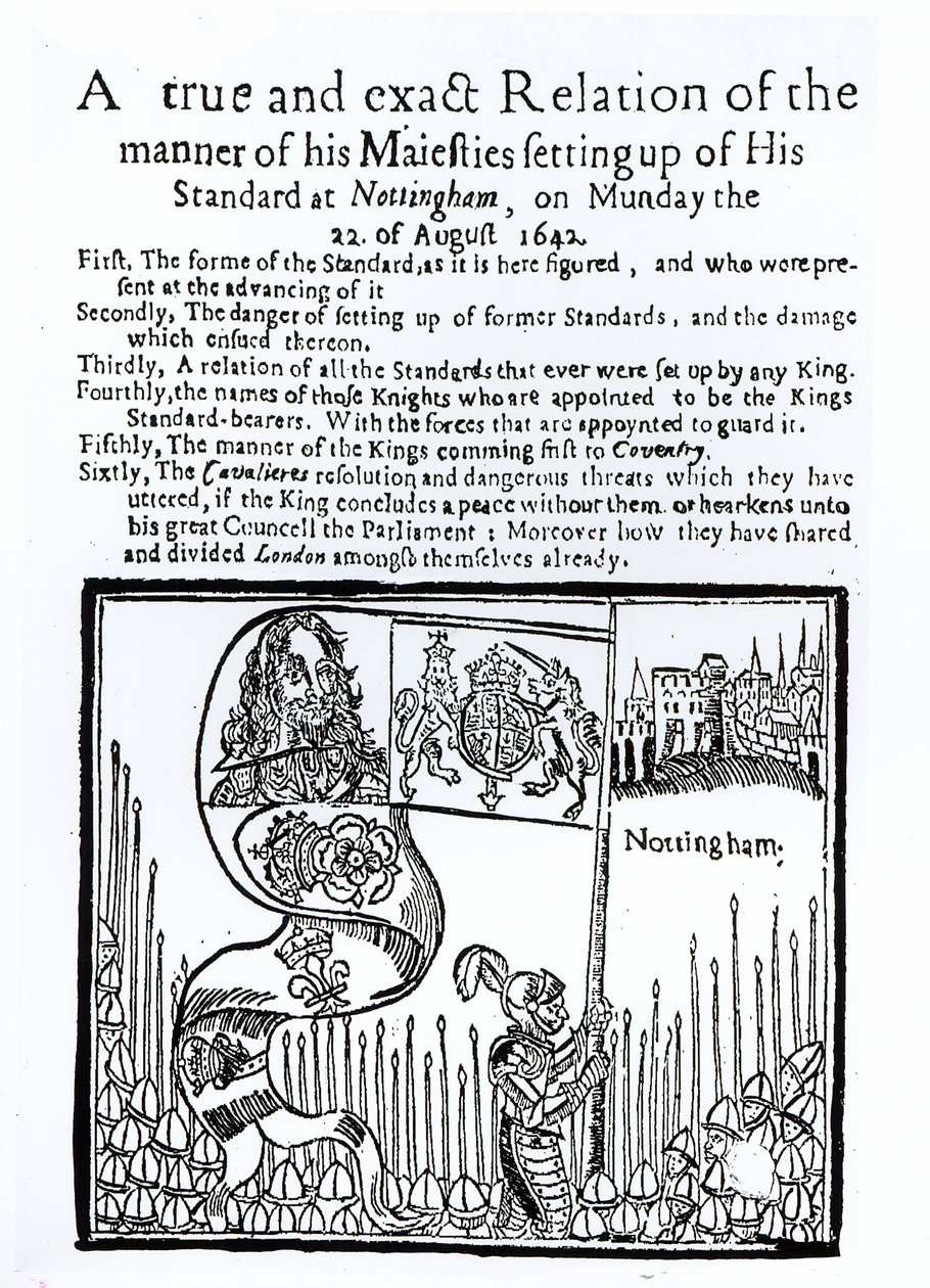 22 Ağustos 1642 Pazartesi günü Nottingham
