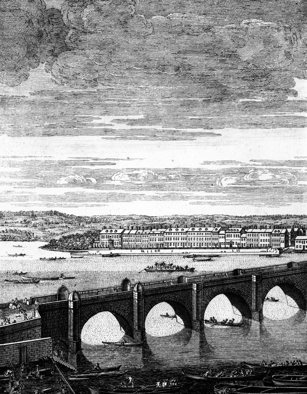 A View of Westminster Bridge  by English School