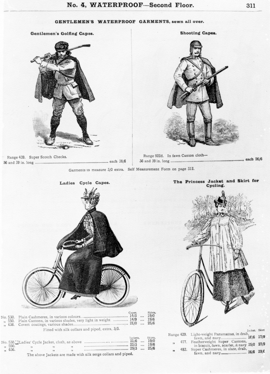 Outdoor Giysi Reklamı, c.1880-1900 by English School