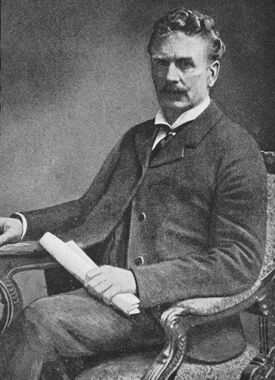Ambrose Gwinnett Bierce (1842-c.1914) (fotogravür) by English School