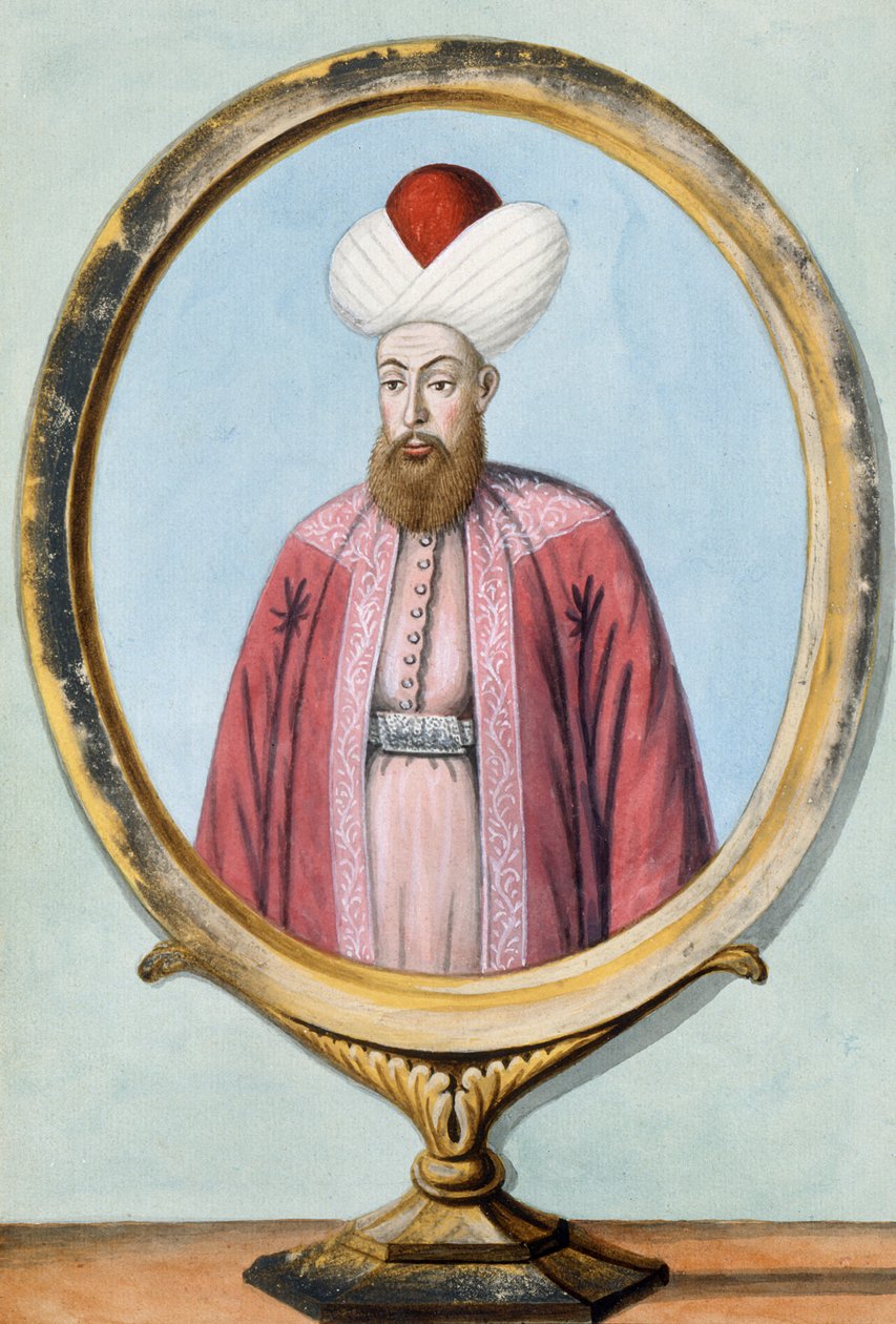 Amurath (Murad) I (1319-89), Sultan 1359-89, Türkiye İmparatorlarının Bir Dizi Portresinden, 1808 (wc) by English School