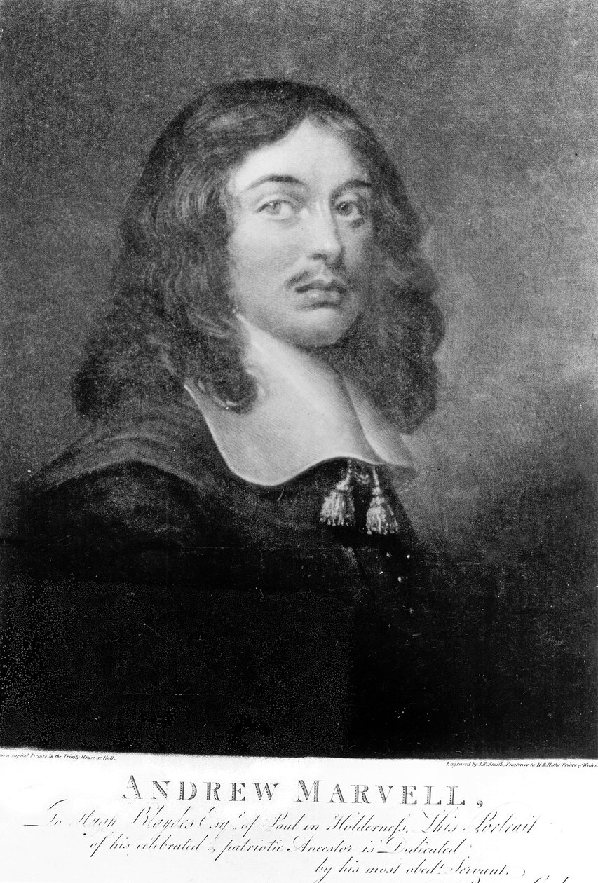 Andrew Marvell (1621-78), John Raphael Smith (1752-1812) tarafından oyulmuş by English School