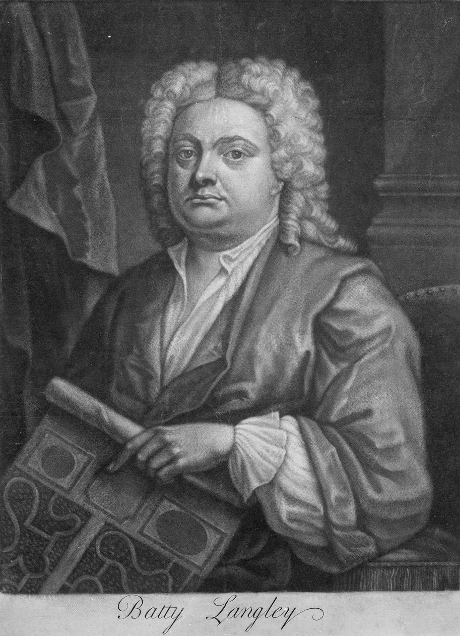 Batty Langley, J. Carwitham tarafından yapılan baskı, 1741 (mezzotint) by English School