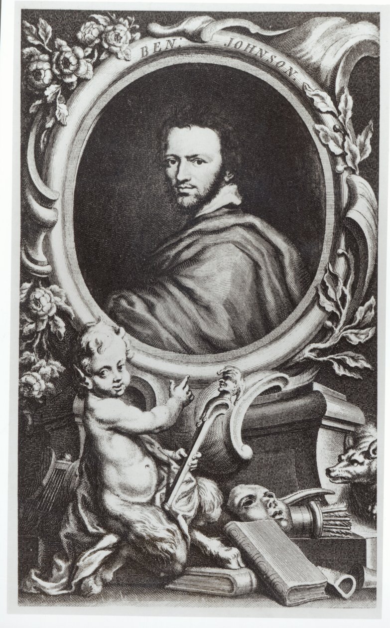 Ben Jonson (1573-1637) İngiliz oyun yazarı by English School
