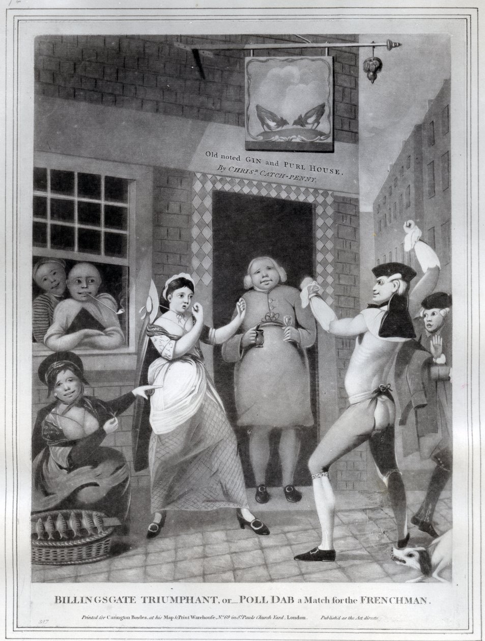Billingsgate Muzaffer, veya- Fransız için bir Maç Dab Dab, 1775 by English School