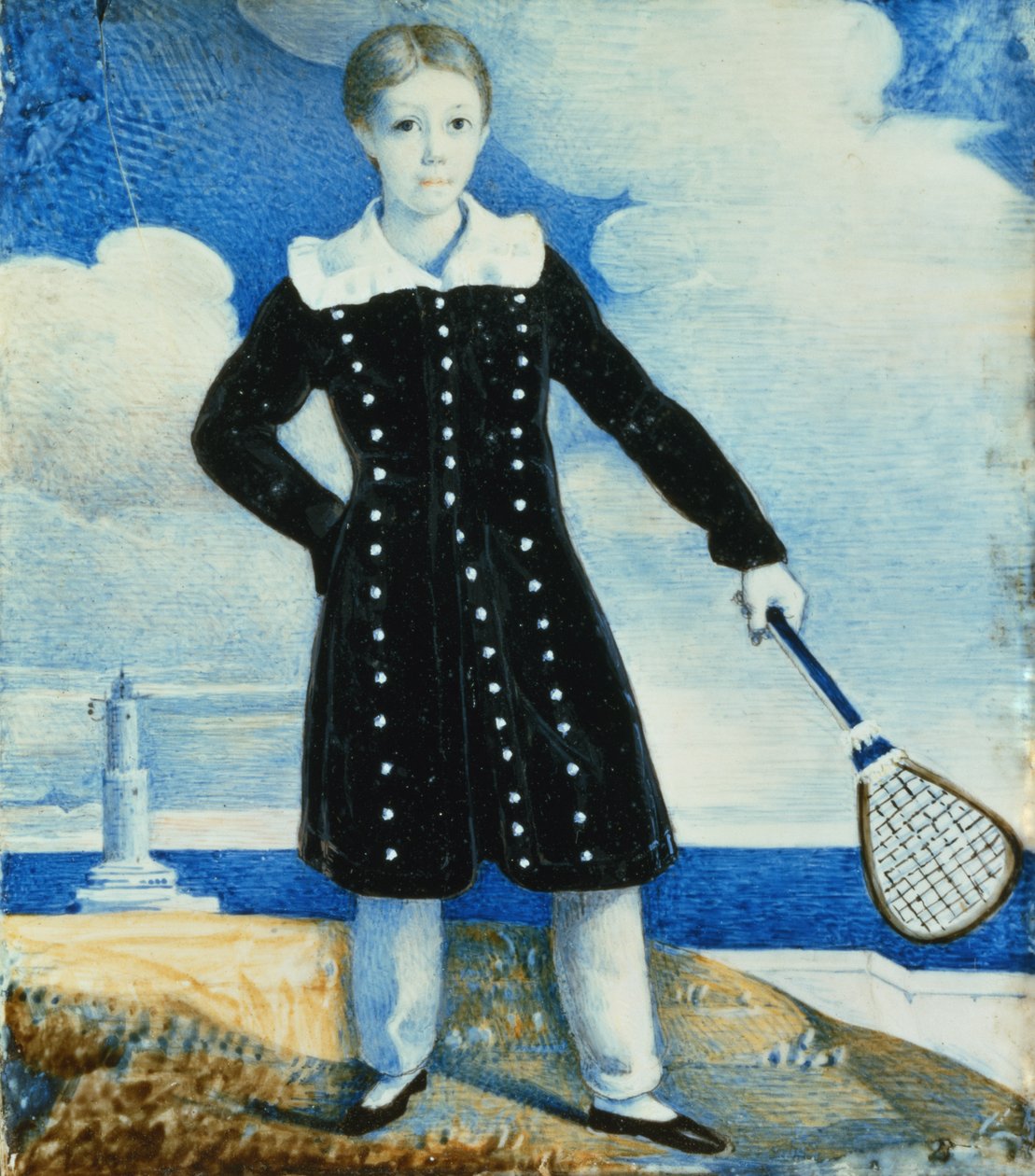 Badminton Raketli Çocuk (kart üzerinde wc) by English School