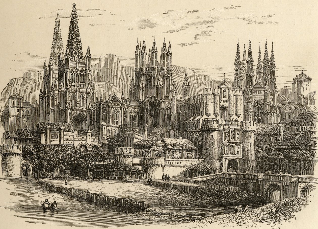 Köprü, ağ geçidi ve Burgos Katedrali, Rev. Samuel Manning