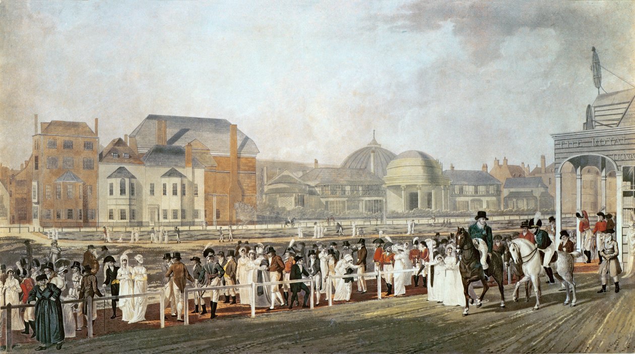 Brighton: The Old Pavilion and Steyne engraved by Charles Richards  by English School
