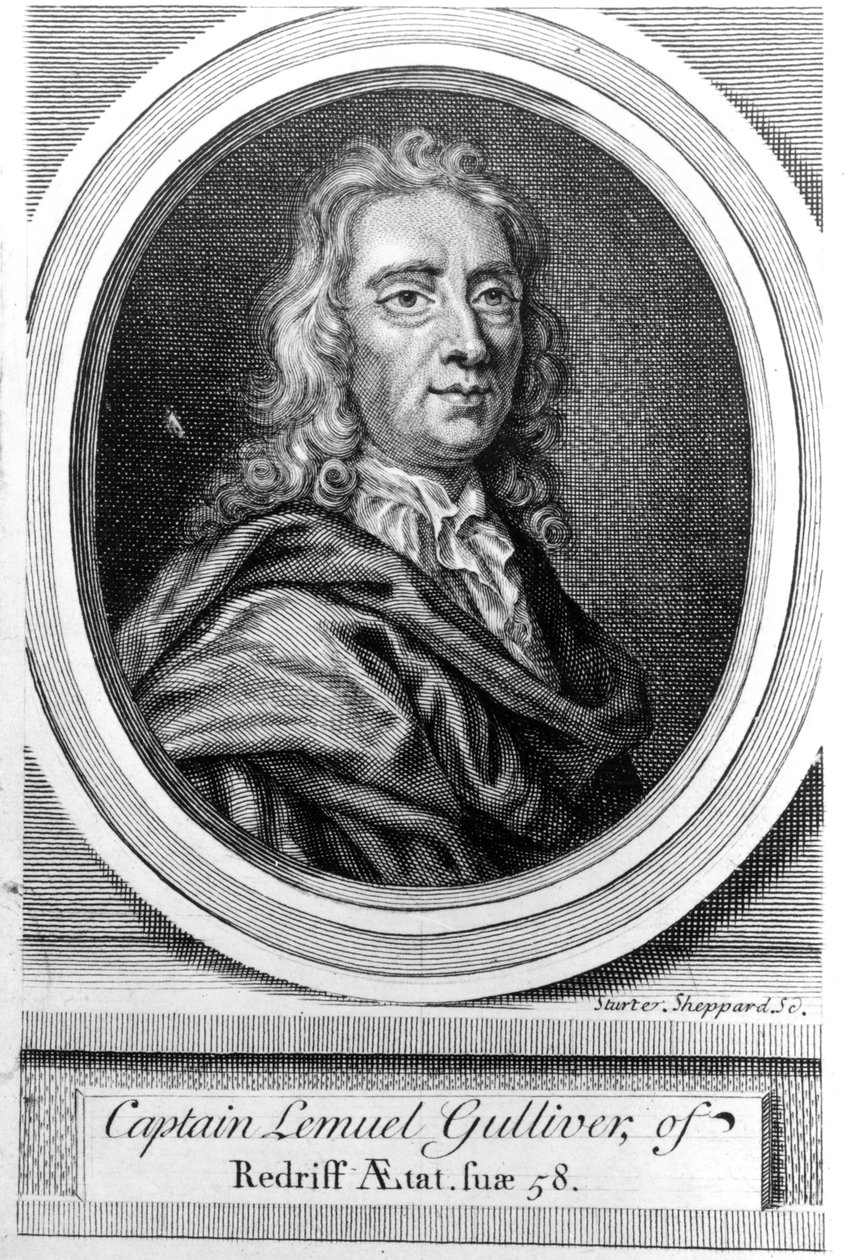 Captain Lemuel Gulliver, 1726  by English School