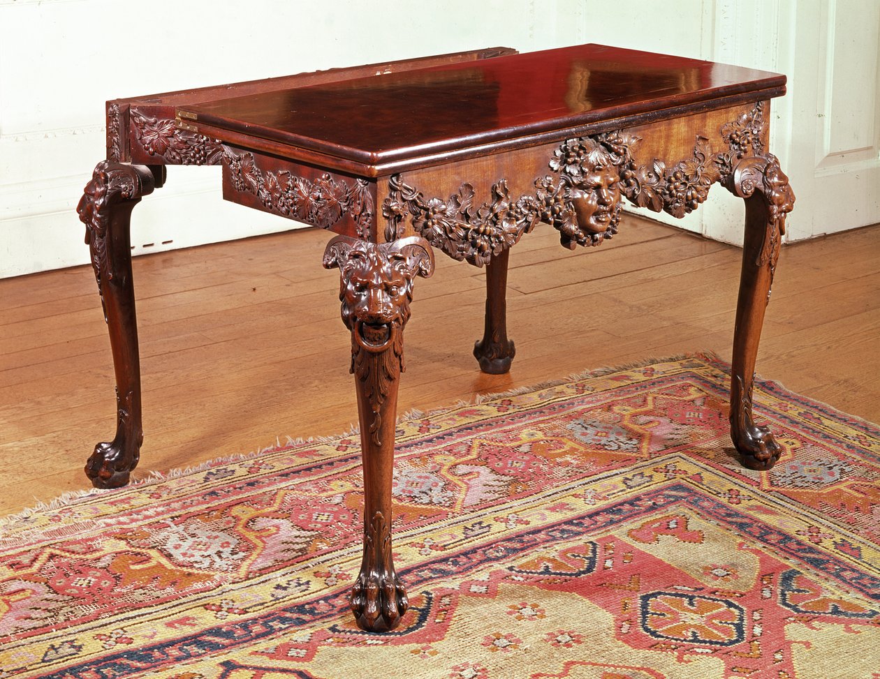 Kart masası, c.1740 (İspanyol maunu) by English School