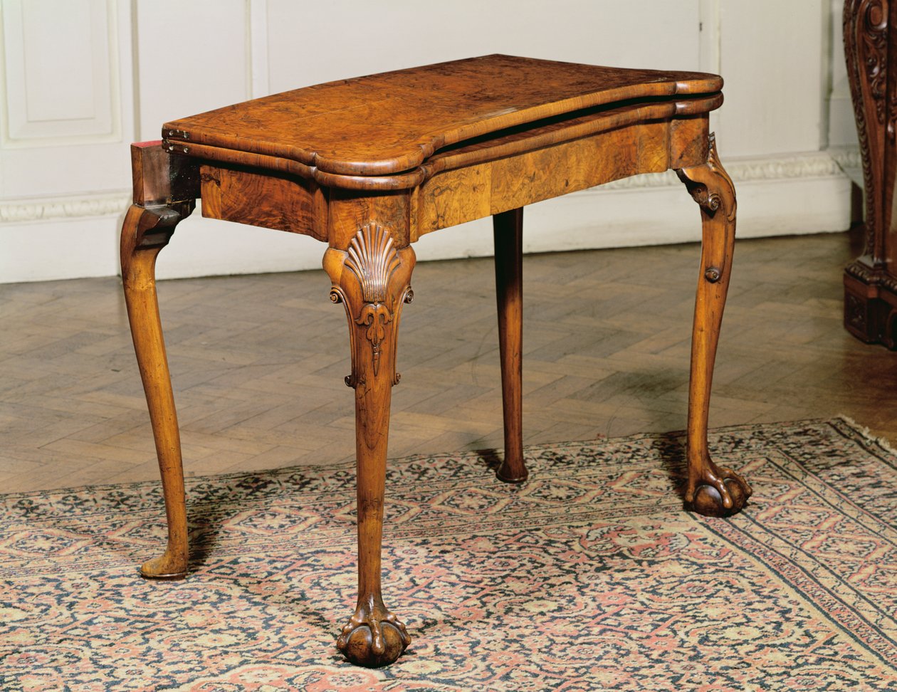 Kart masası, maun, c.1720 (ayrıca bkz. 277838) by English School