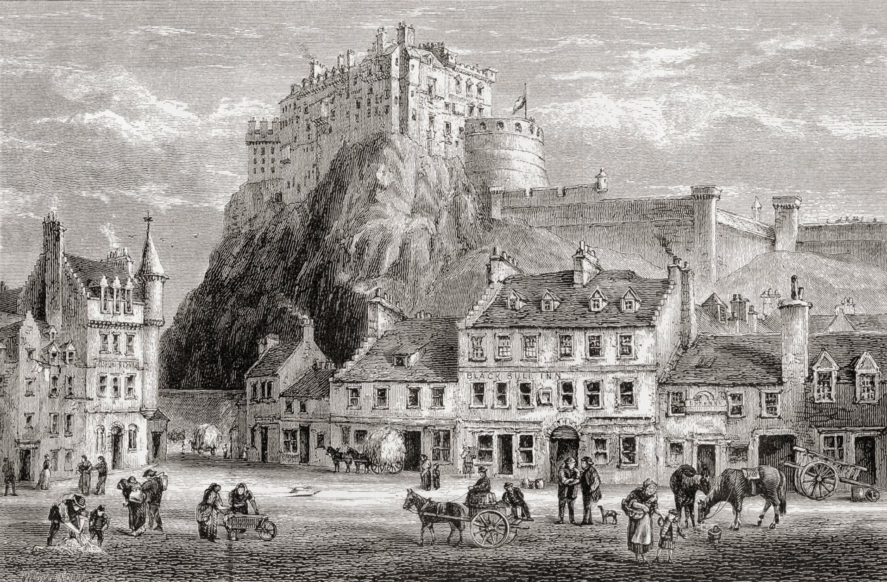 Castle and Grassmarket, Edinburgh, İskoçya, 