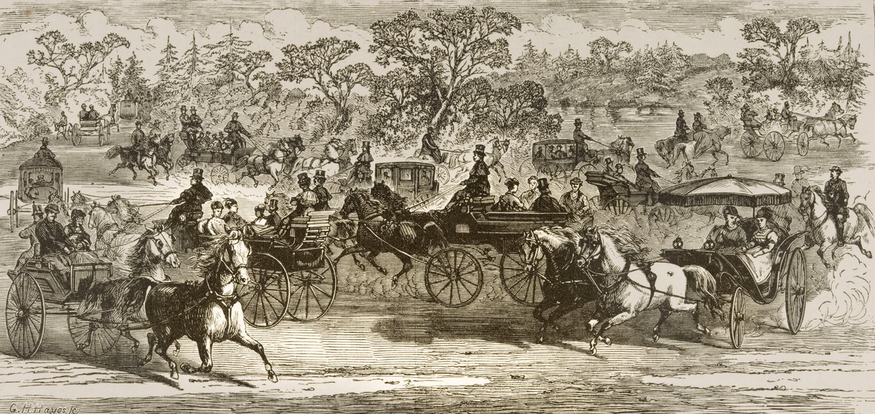 Central Park Drive, New York, 1870 dolaylarında, Dini Yol Derneği tarafından yayınlanan 