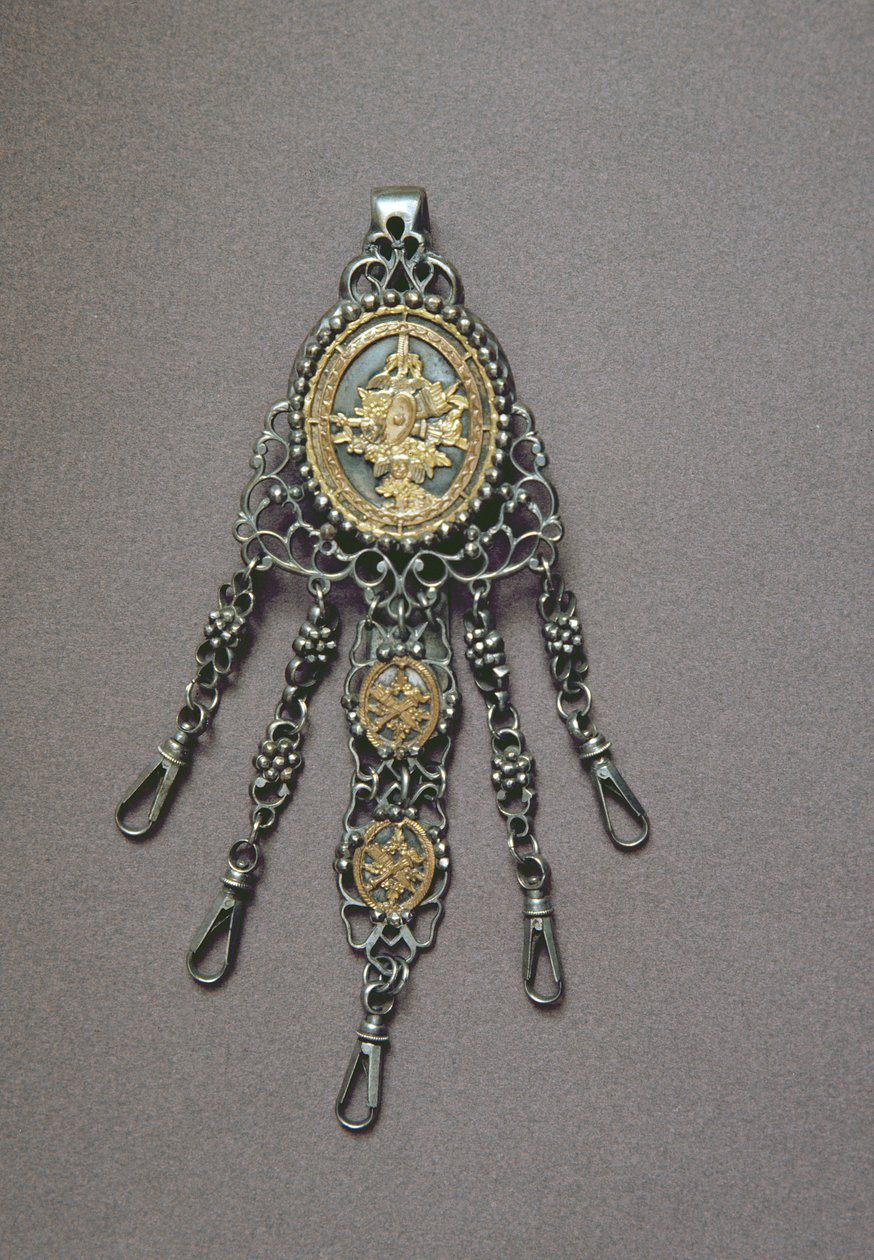 Chatelaine, 18. yüzyılın sonları (çelik) by English School