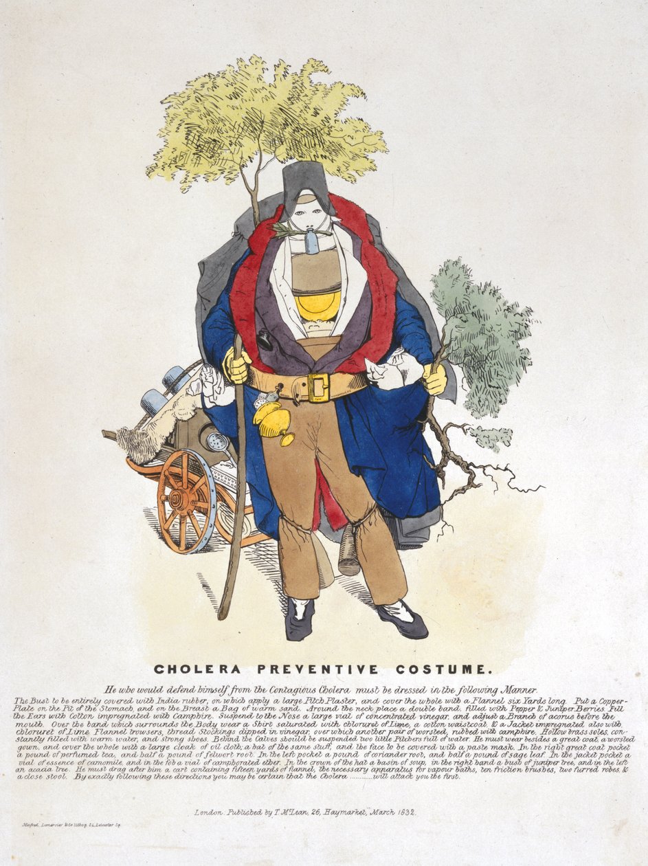 Kolera Önleyici Kostüm, Mart 1832 by English School