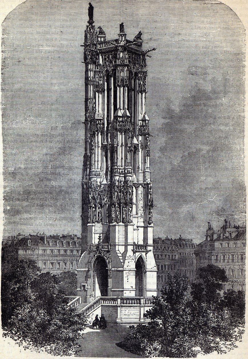 Ulusal Meclis oturumlarını düzenleyen Paris, St. Jacques de la Boucherie Kilisesi by English School