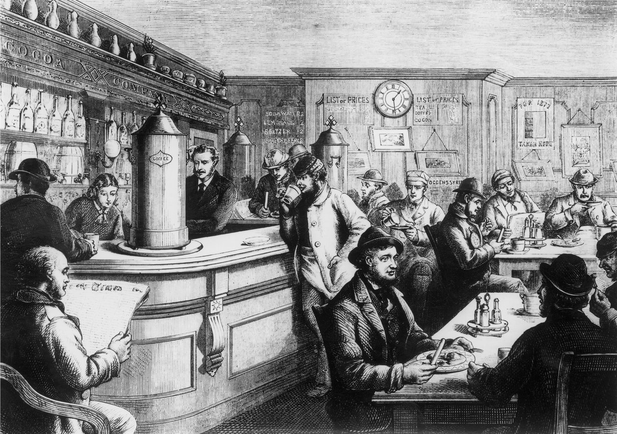 Coffee house, Clerkenwell   by English School
