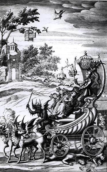 Cromwells Chariot, İç Savaş üzerine bir çalışmanın ön yüzü by English School