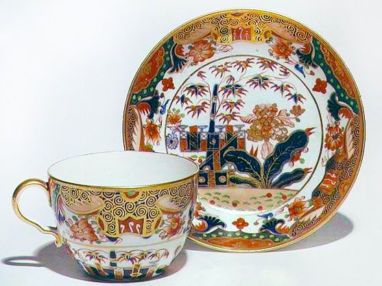 Fincan ve fincan tabağı, c.1815 (seramik) by English School