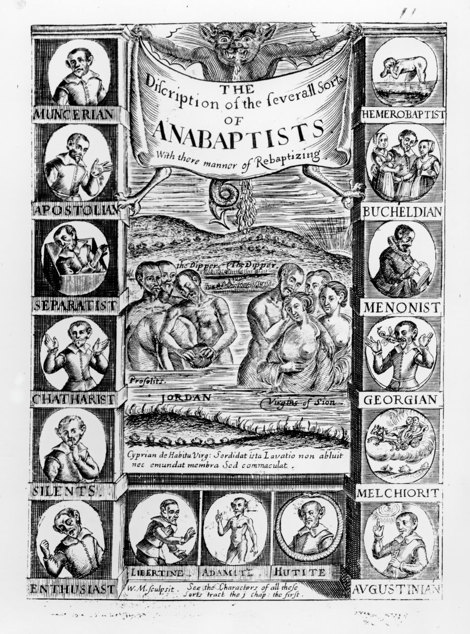 Çeşitli Anabaptist türlerinin tanımı, 1645 by English School