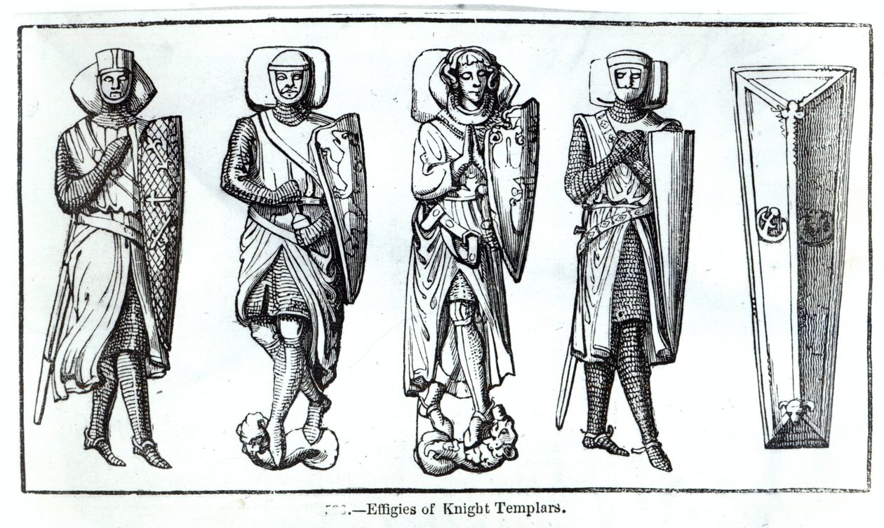 Effigies of Knights Templars  by English School